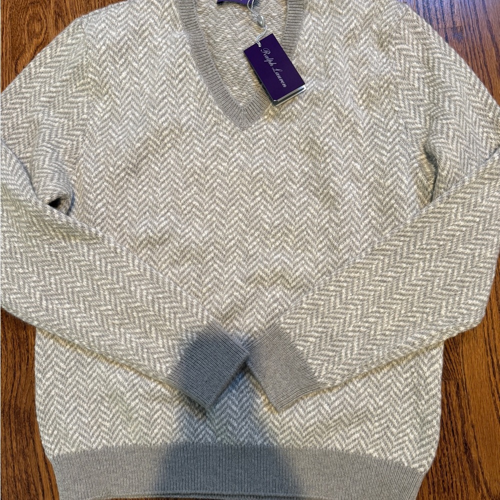 Ralph Lauren Gray XL V-Neck Sweater